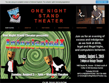 Tablet Screenshot of onenightstandtheater.org